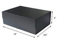 Grande caixa de presente preta luxuosa 14&quot; x9.5” x 5&quot;, caixas de armazenamento decorativas da caixa resistente reusável