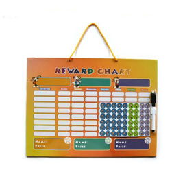 Gráfico de ímãs de frigorífico com limpeza a seco Gráfico de recompensas magnéticas para crianças com design personalizado
