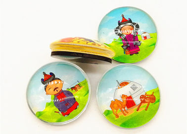 Impressão fotográfica personalizada Magnético de frigorífico para turistas e presentes de lembranças Magnético de frigorífico de cúpula de vidro de 35 mm