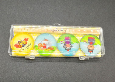 Impressão fotográfica Frigorífico ímã para turistas sob medida Souvenir Regalo Cristal Cúpula de vidro Frigorífico ímã Caixa de plástico Embalagem Vários tamanhos