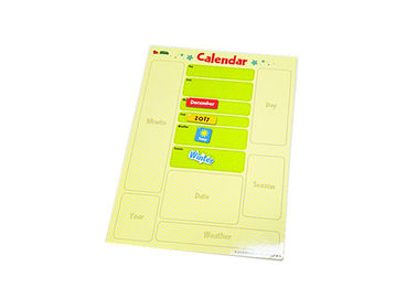 Calendário de borrado em seco magnético para frigorífico 11' x 8' sem manchas