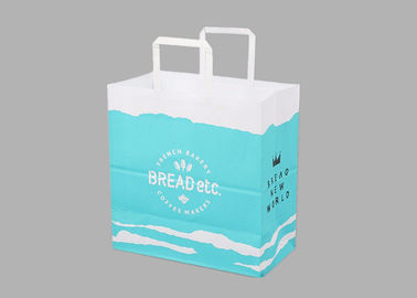 Bolsas de compras de papel kraft branco personalizadas com alças Bolsas de compras de papel leve Bolsas de presente de papel ecológico Bolsas de presente de papel com revestimento UV