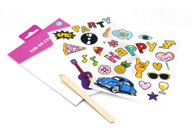 Autocolantes de logotipo personalizados Transferência seca Autocolantes de tatuagem personalizados temporários 4 * 5,8 Cm Tamanho para roupas