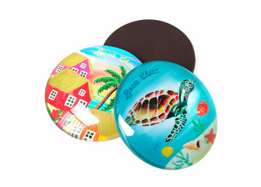 Imã de frigorífico de 35 mm Dom de vidro de cristal personalizado Imãs de frigorífico de souvenirs turísticos