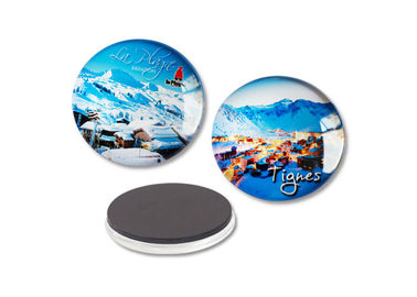 Imã de frigorífico de 35 mm Dom de vidro de cristal personalizado Imãs de frigorífico de souvenirs turísticos