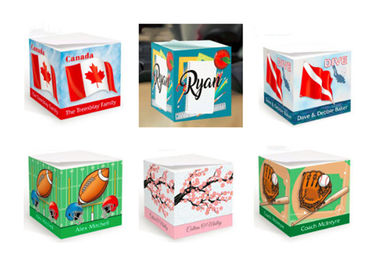 Impressão de pads de memorando personalizados personalizados em 4 lados com palete de madeira 80gsm Papel livre de madeira Rápido e OEM / ODM disponível