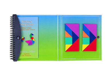 Protecção Ambiental Não Toxica Inofensiva Tangram Puzzle Book Set de Atividade Magnética