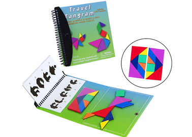 Protecção Ambiental Não Toxica Inofensiva Tangram Puzzle Book Set de Atividade Magnética
