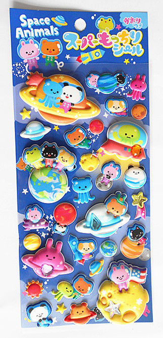 Autocolantes Puffy personalizados Decoração Autocolantes de espuma PVC 3D Impressão Offset Para Crianças