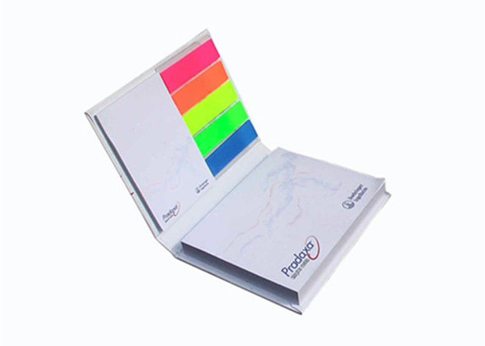 Post suas notas de capa dura com notas adesivas personalizadas e tiras coloridas