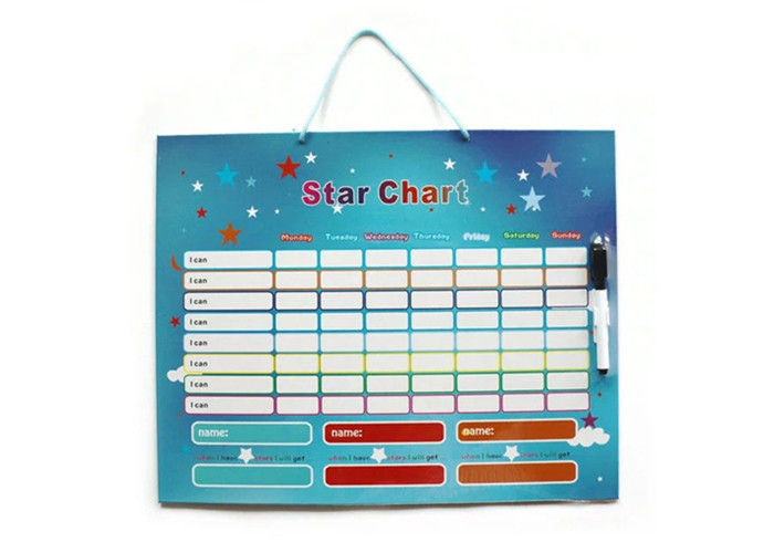 Tabela de recompensas magnéticas personalizadas Tabela de limpeza seca para crianças com design e atividades personalizáveis